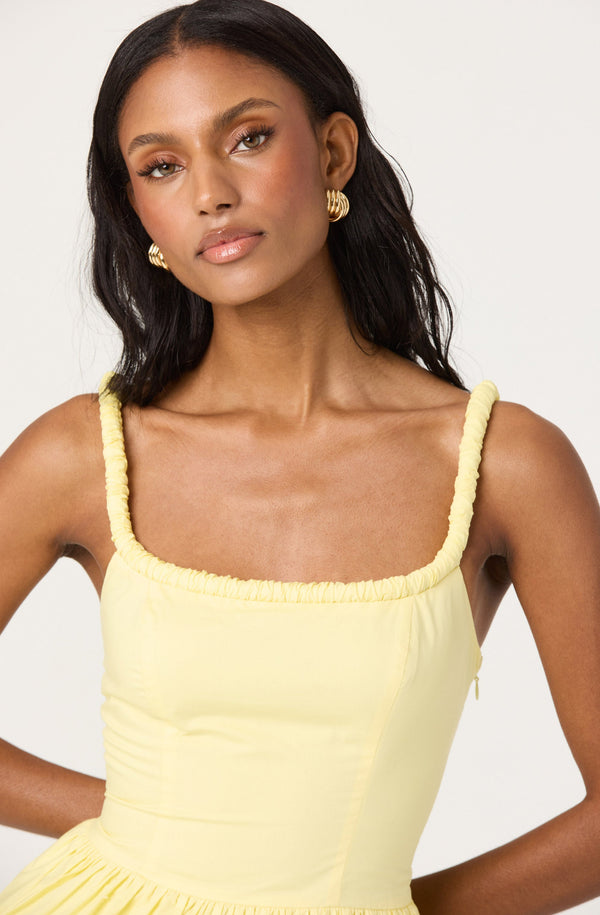 Sleeveless Bubble Hem Peplum Top - ASTR the Label