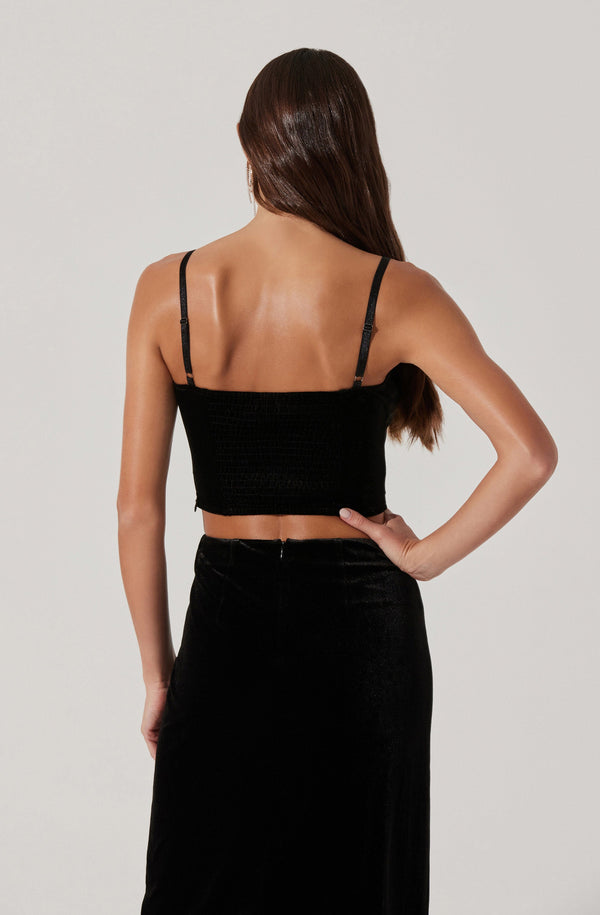 Velvet Bustier Crop Top - ASTR the Label