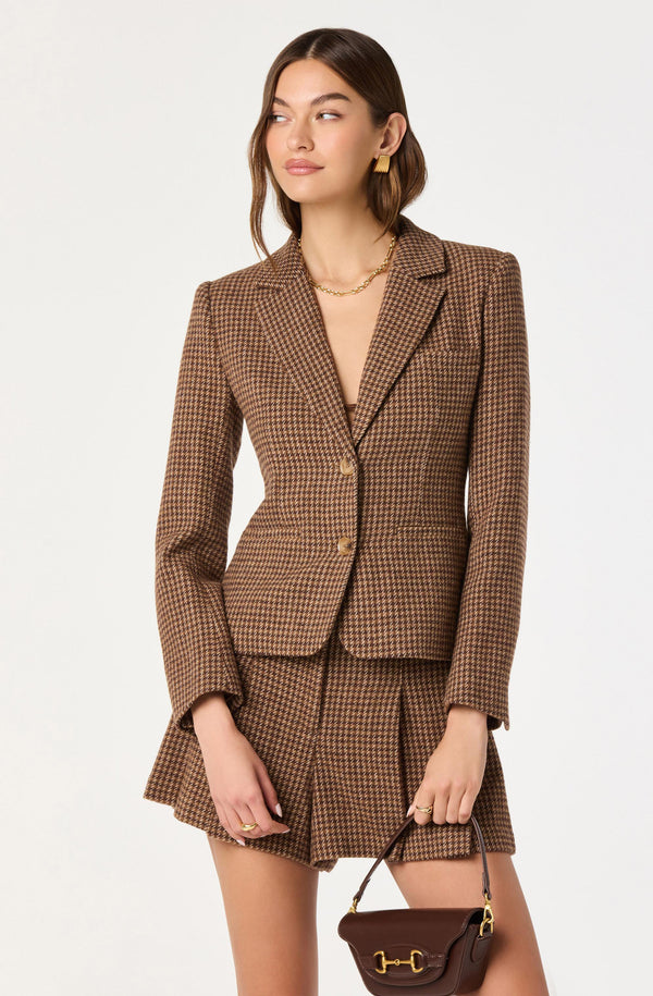 Plaid Tailored Blazer - ASTR the Label Plaid Tailored Blazer - ASTR the Label