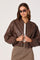 Sticky add to cart - Faux Leather Bomber Jacket
