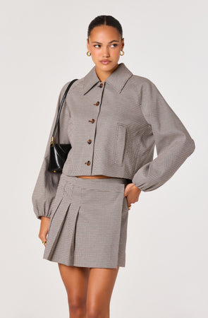 Cropped Tailored Balloon Sleeve Jacket - ASTR the Label