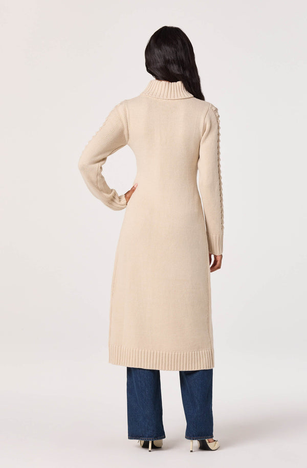 Turtleneck Split Hem Longline Sweater Turtleneck Split Hem Longline Sweater
