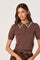 Sticky add to cart - Embellished Collar Short Sleeve Sweater