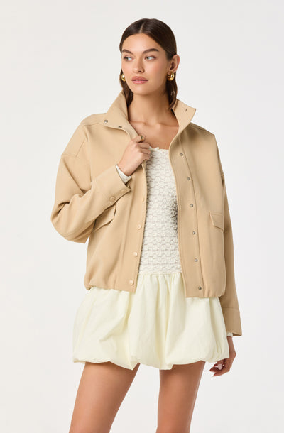 Funnel Neck Bomber Jacket