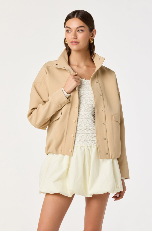 Funnel Neck Bomber Jacket - ASTR the Label