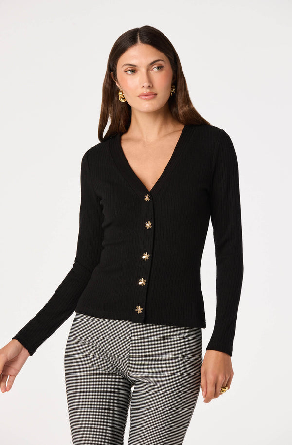 Mckenzie Ribbed V-Neck Cardigan - ASTR the Label