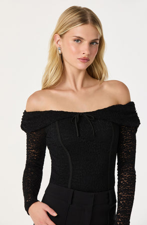 Taottao / Lace Off Shoulder Top タオタオ Off Shoulder Lace Top - ASTR the Label