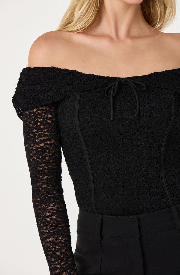 Off Shoulder Lace Top - ASTR the Label