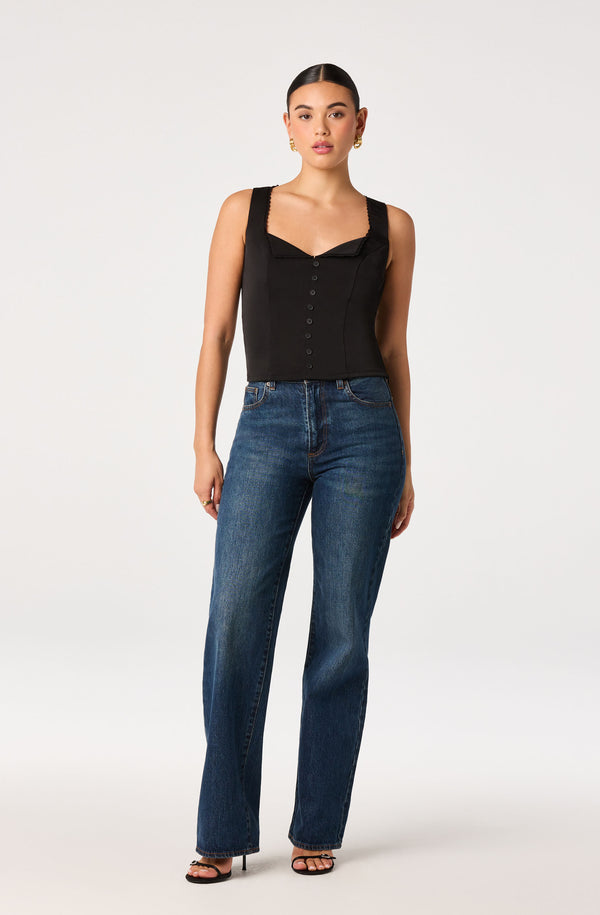 Maddison Scalloped Crochet Trim Tank - ASTR the Label