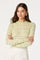 Sticky add to cart - Striped Semi-Sheer Crewneck Sweater