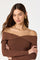 Sticky add to cart - Ribbed Off Shoulder Long Sleeve Sweater