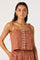 Sticky add to cart - Justina Eyelet Scalloped Crop Tank