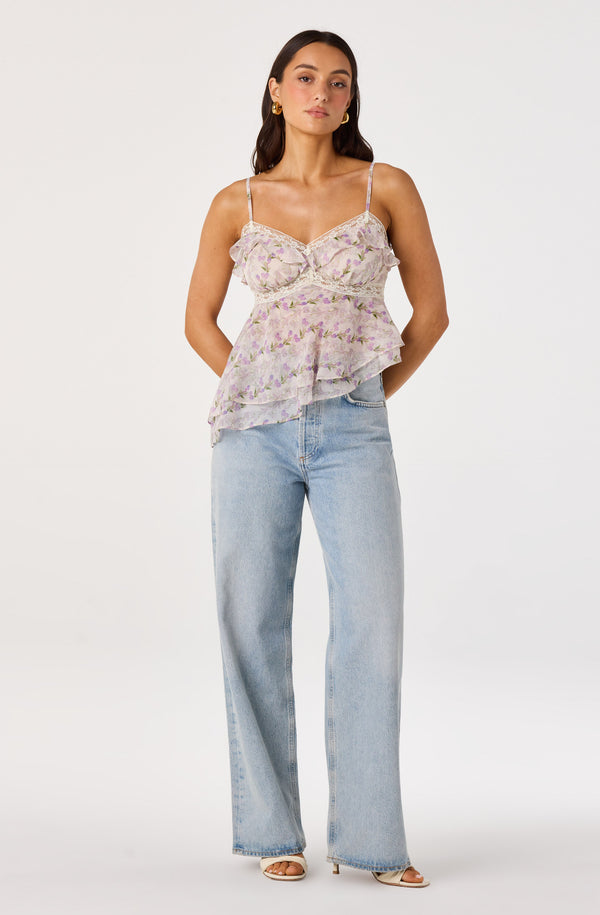 Zissel Lace Trim Tank Top - ASTR the Label