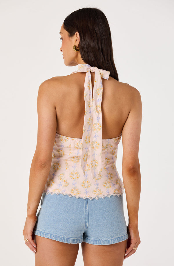 Julia Floral Halter Top - ASTR the Label