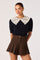 Sticky add to cart - Carianne Lace Collar Puff Sleeve Sweater