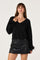 Sticky add to cart - Perdita Feather-Cuff Cropped Sweater