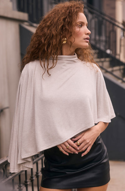 Jailene Asymmetric Cape Top