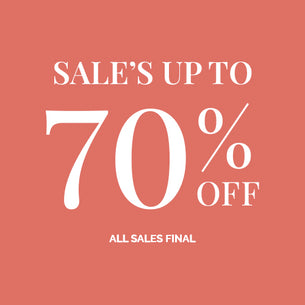 Text announcing a sale, with no clothes shown in the image.