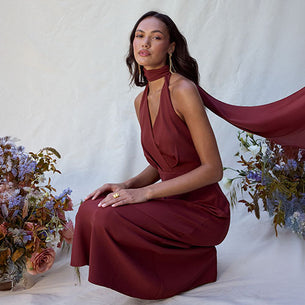 Kateleya Bow Detail Midi Dress