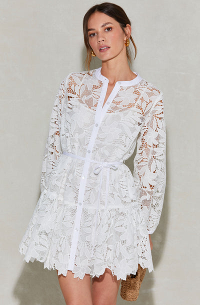 Celie Crochet Lace Mini Dress - ASTR the Label Celie Crochet Lace Mini Dress - ASTR the Label