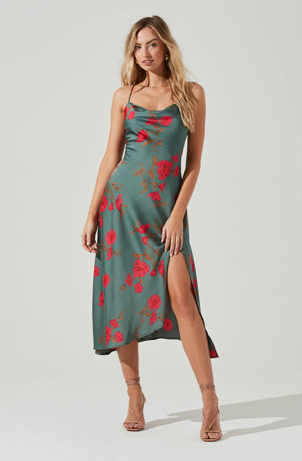 gaia midi dress astr the label ASTR the Label | Gaia Floral Midi Dress | Size XS