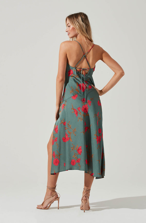 astr floral midi dress ASTR the Label | Gaia Floral Midi Dress | Size XS