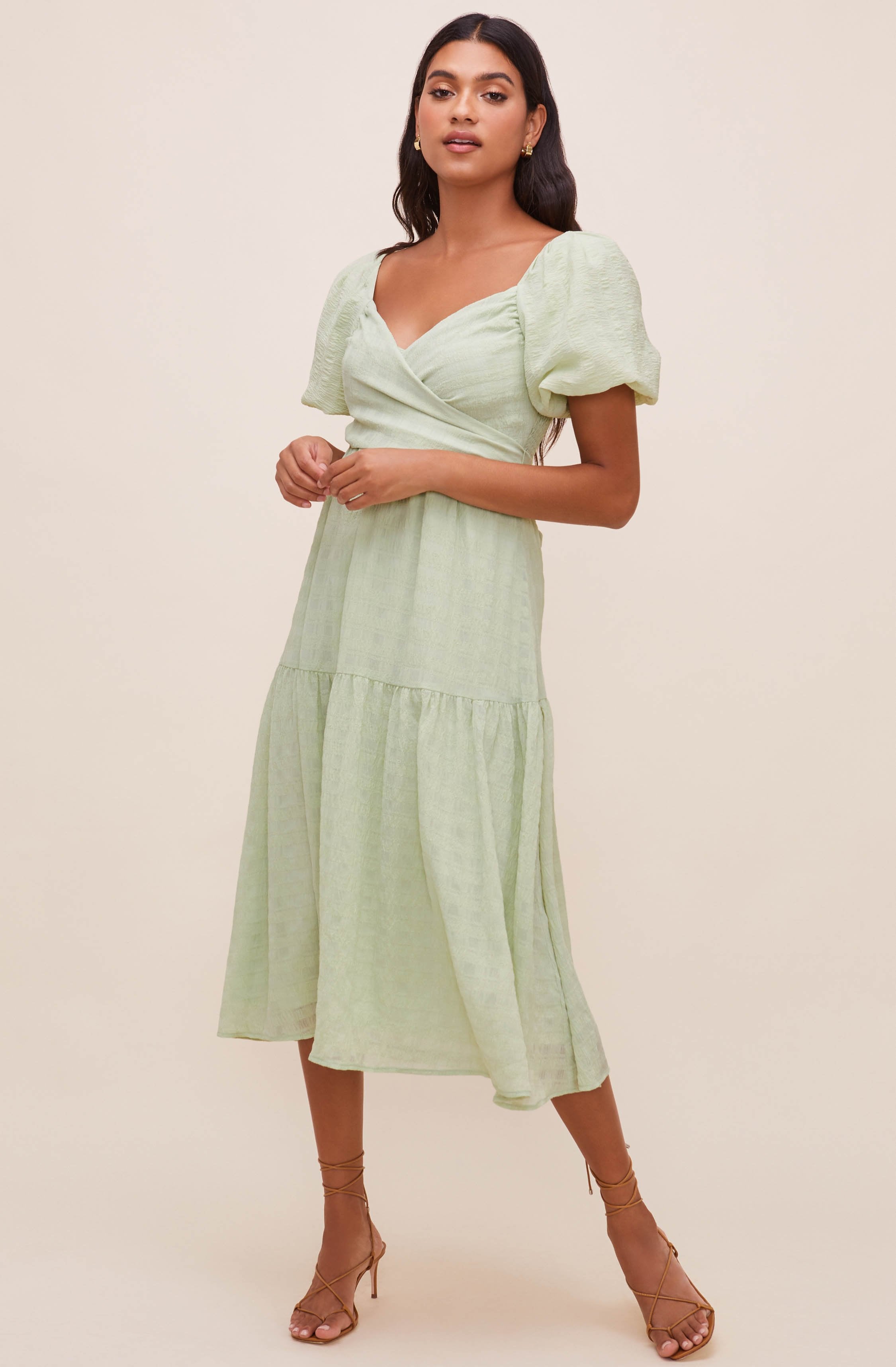 Sonnet Puff Sleeve Midi Dress – ASTR The Label