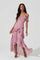 Pemberley Floral Ruffle Cold Shoulder Hi-Lo Maxi Dress