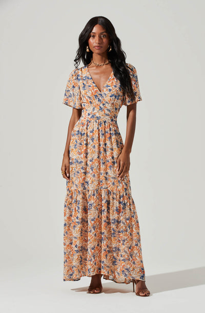 Sedona Floral Back Cutout Maxi Dress