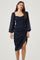 Athens Ruched Puff Sleeve Burnout Midi Dress