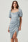 Emma Ruched Puff Sleeve Floral Midi Dress
