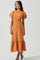 Jelena Back Cutout Puff Sleeve Midi Dress