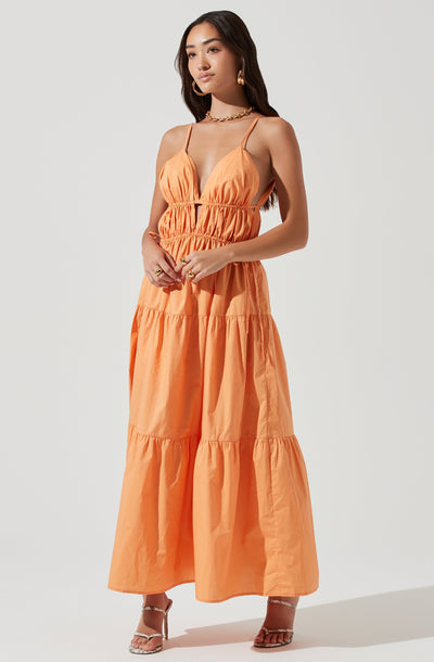 Cassie Cinched Tiered Maxi Dress