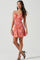 Peony Floral Ruched Mini Dress