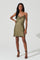 Medford Cowl Neck Satin Mini Dress