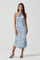 Sandrine Abstract Halter Midi Dress