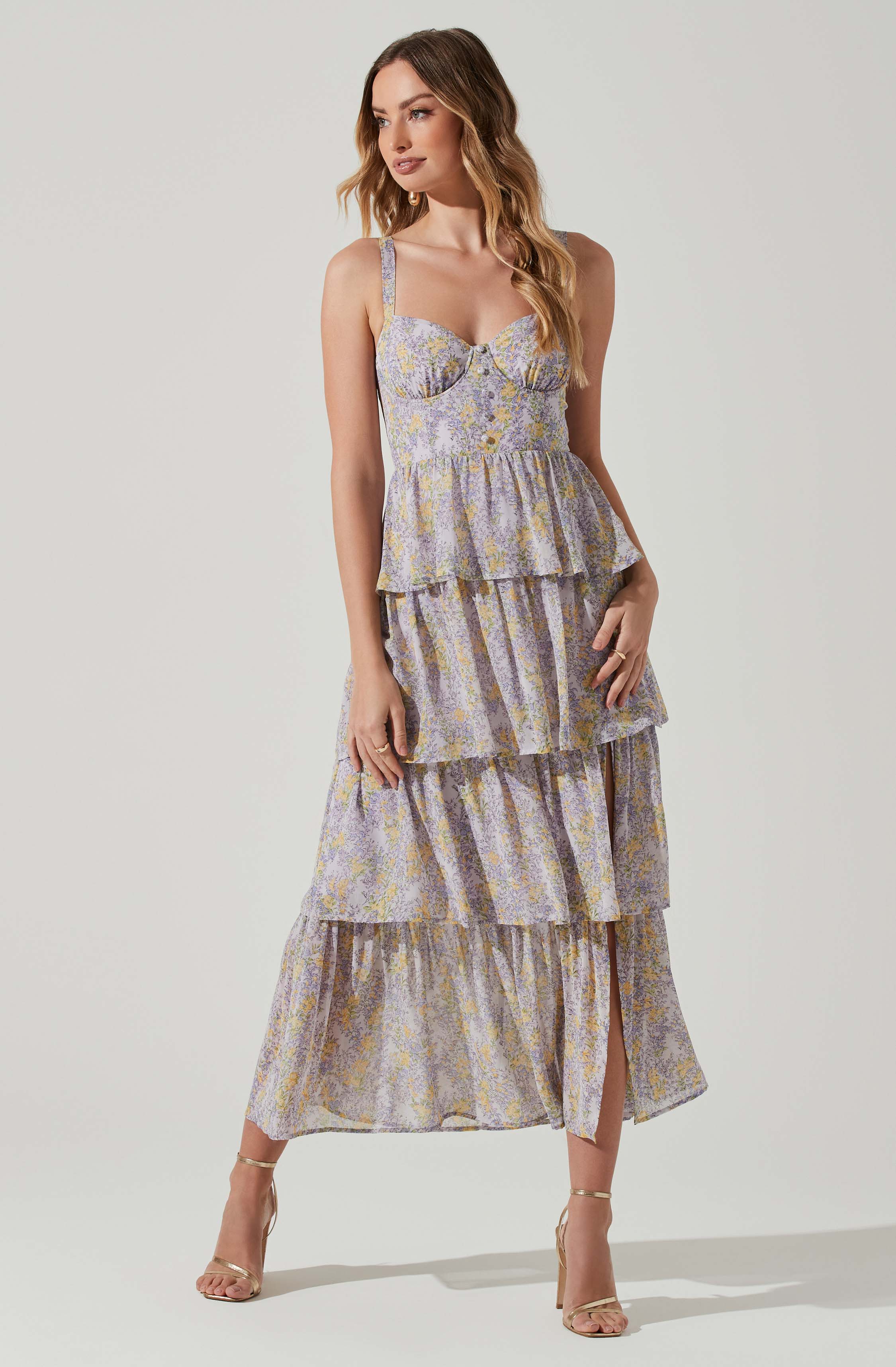 Midsummer Floral Tiered Maxi Dress - ASTR the Label