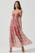 Brandy Floral Cinched Front Cutout Maxi Dress