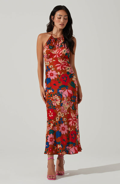 Talitha Floral Halter Maxi Dress