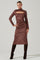 Leighton Geo Print Cutout Midi Dress