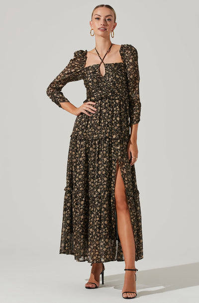 Lovestruck Floral Halter Maxi Dress