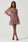 Carmella Sweetheart Ruched Long Sleeve Mini Dress