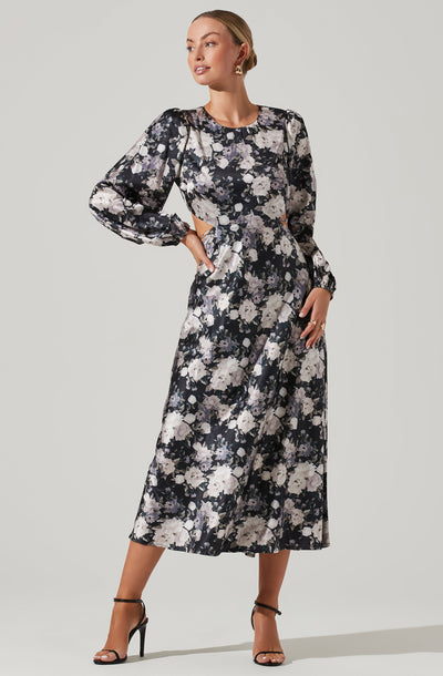 Quinn Floral Cutout Midi Dress