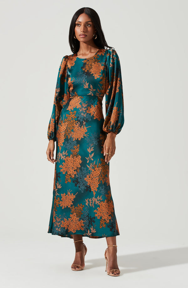 Quinn Floral Cutout Maxi Dress - ASTR the Label Quinn Floral Cutout Maxi Dress - ASTR the Label