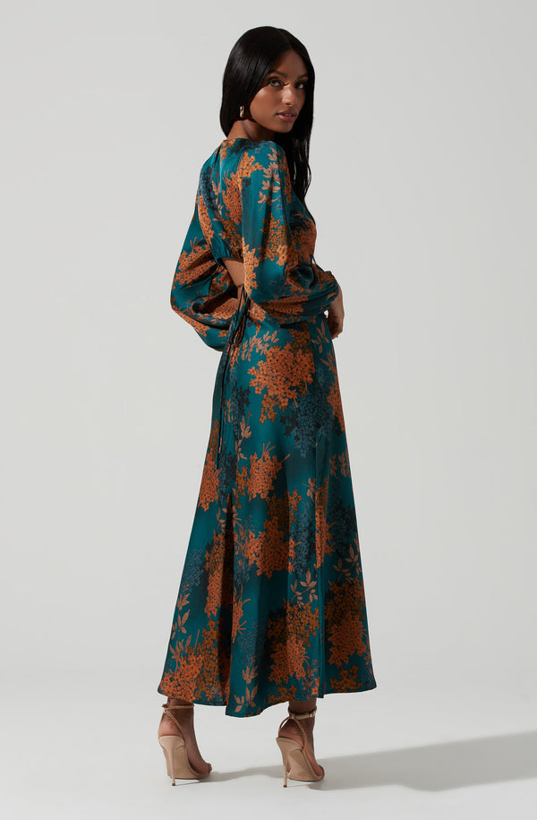 Quinn Floral Cutout Maxi Dress - ASTR the Label Quinn Floral Cutout Maxi Dress - ASTR the Label