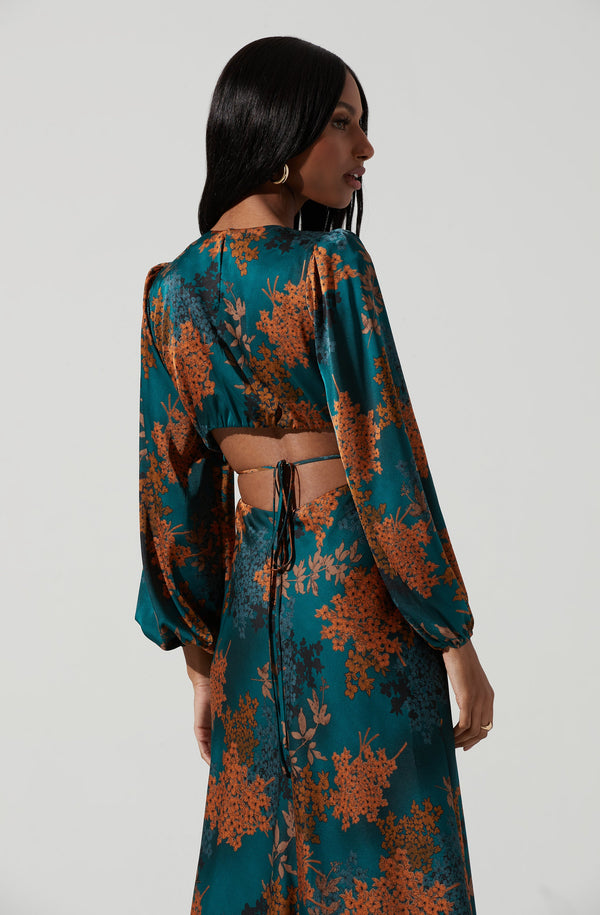 Quinn Floral Cutout Maxi Dress - ASTR the Label Quinn Floral Cutout Maxi Dress - ASTR the Label