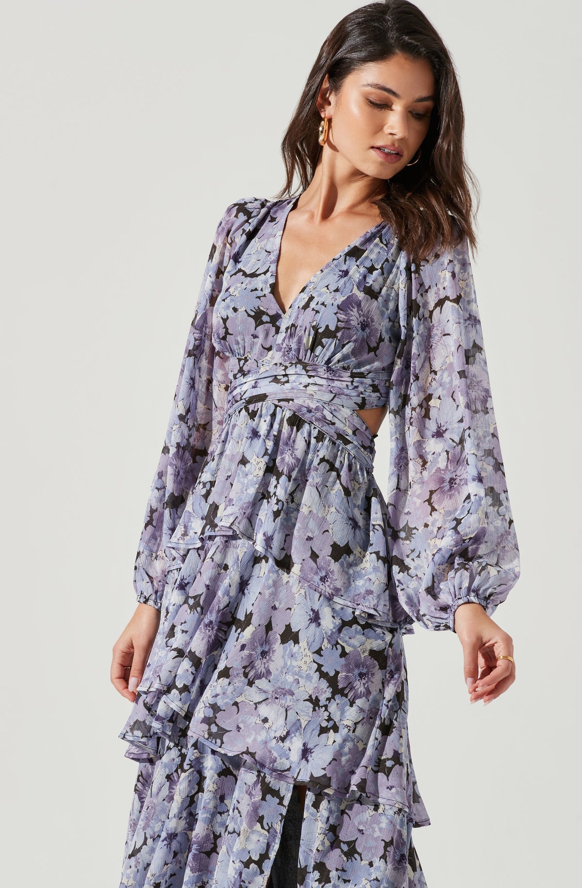 Forever new floral tiered maxi dress discount