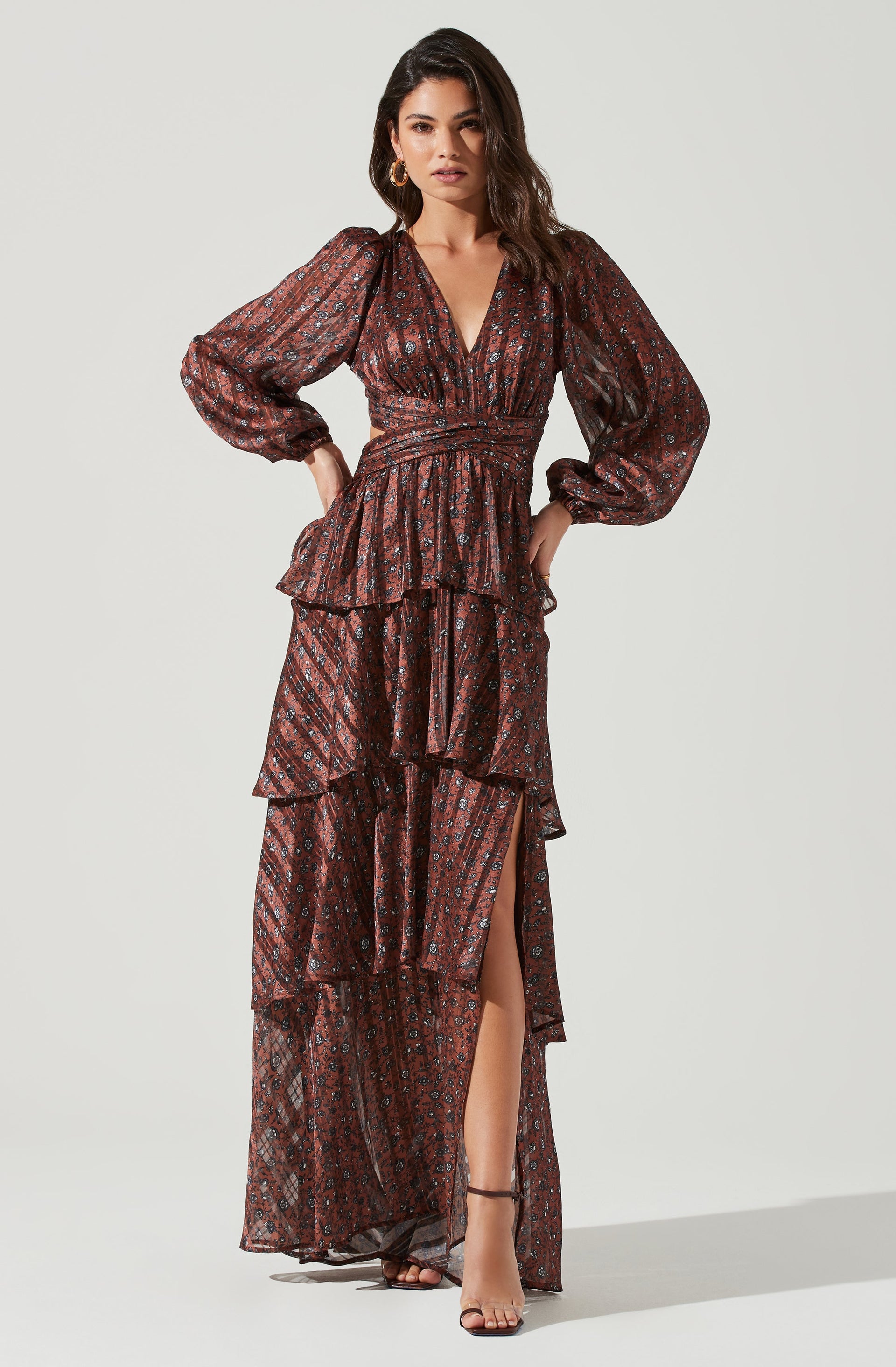 Anora Floral Tiered Maxi Dress ASTR the Label