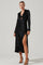 Wanda Satin Cutout Long Sleeve Midi Dress