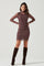 Bryn High Neck Cutout Long Sleeve Mini Dress